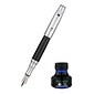Monteverde Invincia™ Fountain Pen W/Blue Ink Bottle, Medium Nib, Blue Ink (MV73459)