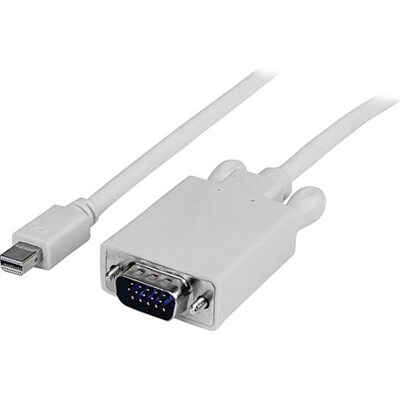Startech 3 Mini DisplayPort to VGA Adapter Converter Cable; White