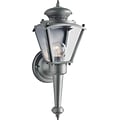 Aurora® 13 1/2 x 4 3/4 60 W 1 Light Outdoor Lantern W/Clear Beveled Glass Shade, Olde Nickel