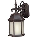 Aurora® 16 x 8 1 Light Outdoor Lantern W/Frosted Seeded Glass Shade and 9 1/4 EXT, Painted Rust