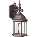 Aurora® 16 x 8 100 W 1 Light Outdoor Lantern W/Clear Beveled Glass Shade, Painted Rust