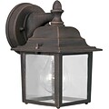 Aurora® 1 Light Outdoor Lantern W/Clear Glass Shade, Painted Rust