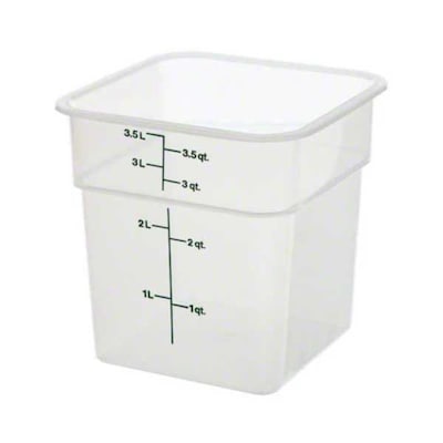 Cambro RFS6PP190 Camwear 6-Quart Round Food Storage Container with Lid