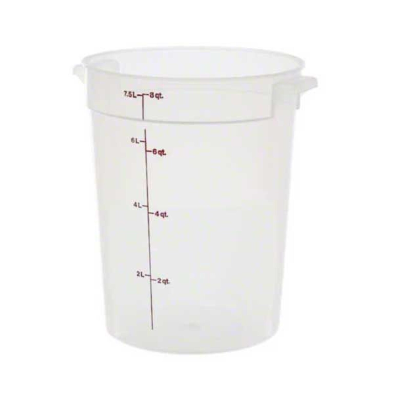 Cambro Polypropylene Round Food Storage Container, 8 Quart (RFS8PP190)