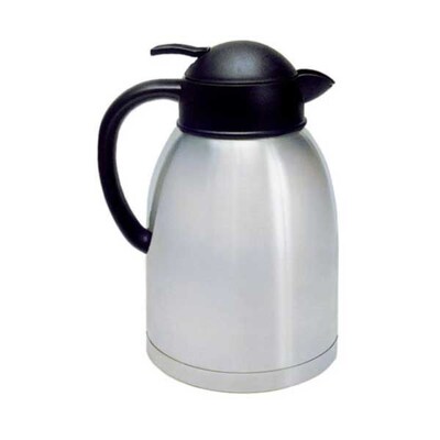Update International Stainless Steel Coffee Server, 8 Cups, Silver/Black (SA-19X)