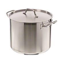 Update International Stainless Steel 24 Qt Stock Pot with Cover, Silver (SST-24)