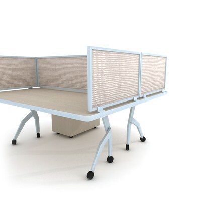 Obex 12 x 48 Acoustical Desk Mount Privacy Panel W/AL Frame, Birch (12X48AABDM)