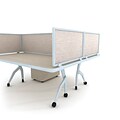Obex Acoustical Desk Mount Privacy Panel W/AL Frame; 12 x 66, Birch