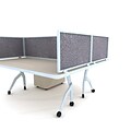Obex 24 x 42 Acoustical Desk Mount Privacy Panel W/AL Frame,  Graphite (24X42AAGDM)