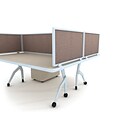 Obex Acoustical Desk Mount Privacy Panel W/AL Frame; 18 x 42, Java