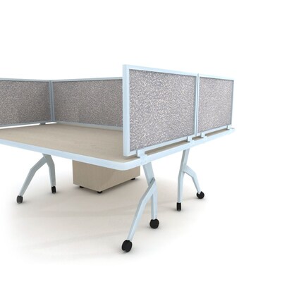 Obex Acoustical Desk Mount Privacy Panel W/AL Frame; 12" x 36", Parids