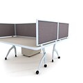 Obex 18 x 24 Acoustical Desk Mount Privacy Panel W/AL Frame, Slate (18X24AASLDM)