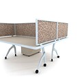 Obex Acoustical Desk Mount Privacy Panel W/AL Frame; 18 x 60, Straw