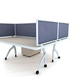 Obex Acoustical Desk Mount Privacy Panel W/AL Frame; 24 x 48, Twilight
