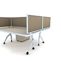 Obex Acoustical Desk Mount Privacy Panel W/AL Frame; 18 x 42, Verde