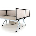 Obex 24 x 48 Acoustical Desk Mount Privacy Panel W/Black Frame,  Birch (24X48ABBDM)