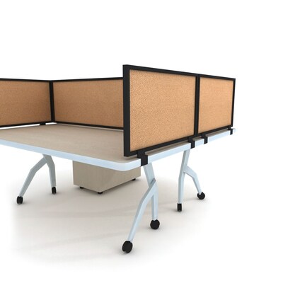 Obex Acoustical Desk Mount Privacy Panel W/Brown Frame; 18 x 36, Caramel