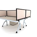 Obex Acoustical Desk Mount Privacy Panel W/Black Frame; 18 x 60, Natural