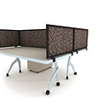 Obex Acoustical Desk Mount Privacy Panel W/Brown Frame; 18 x 36, Smoke