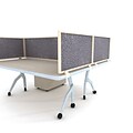 Obex Acoustical Desk Mount Privacy Panel W/Black Frame; 18 x 36, Graphite