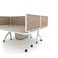 Obex 12 x 48 Acoustical Desk Mount Privacy Panel W/Brown Frame, Straw (12X48ALSTDM)