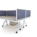 Obex 12 x 36 Acoustical Desk Mount Privacy Panel W/Brown Frame, Twilight (12X36ALTWDM)