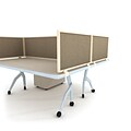 Obex 24 x 48 Acoustical Desk Mount Privacy Panel W/Brown Frame,  Verde (24X48ALVEDM)