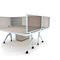 Obex Polycarbonate Desk Mount Privacy Panel W/AL Frame; 18 x 30, Smoke
