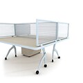 Obex Polycarbonate Desk Mount Privacy Panel W/AL Frame; 18 x 30, Translucent