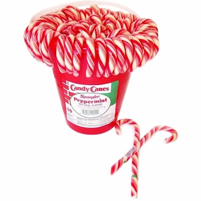 Spangler® Peppermint Candy Canes, 60-piece per Jar