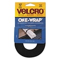 Velcro® Brand ONE-WRAP® Strap 3/4 x 12 Reusable Hook & Loop Fastener, Black (90340)