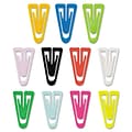 Plastic Paper Clips, Medium, 1, 500 Clips per Box