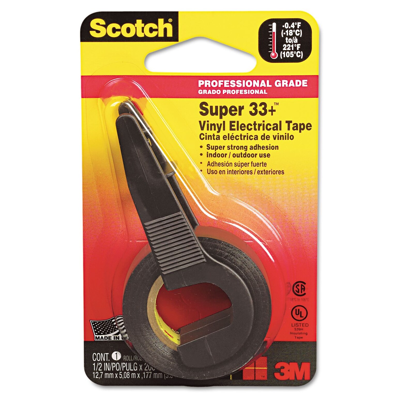 3M™ Scotch® Super 33+ Vinyl Electrical Tape; Black