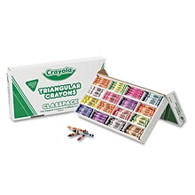 Binney & Smith Crayola® Triangle Crayons, Classpack, 256/Ct