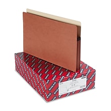 Smead 30% Recycled Reinforced File Pocket, 1 3/4 Expansion, Legal Size, Redrope, 25/Box (1516C)