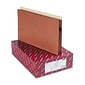 Smead 30% Recycled Reinforced File Pocket, 1 3/4" Expansion, Legal Size, Redrope, 25/Box (1516C)