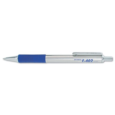Zebra Retractable Ballpoint Pen,Fine Point, 0.7mm, Blue Ink (ZEB29220)
