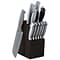 Oster® Baldwyn 14 Piece Cutlery Block Set, Brushed Satin