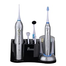 Pursonic™ Deluxe Home Dental Center Rechargeable Electric Toothbrush W/Bonus 12 Brush Heads