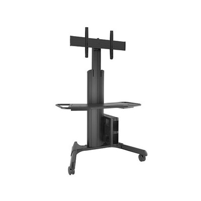 Chief Fusion Large Manual Height Adjustable Mobile Cart, Black (LPAUB)