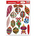 Beistle 12 x 17 Christmas Ornament Clings; 91/Pack