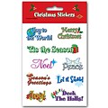 Beistle 4 3/4 x 7 1/2 Christmas Expressions Sticker; 28/Pack