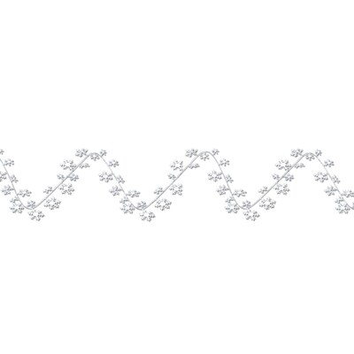 Beistle 25 Gleam N Flex Snowflake Garland; White, 4/Pack
