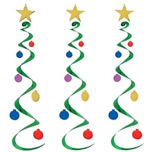 Beistle 30 Christmas Tree Whirls; 9/Pack
