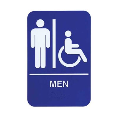 Update International S69B-2BL, Men Accessible Braille Sign