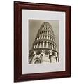 Trademark Fine Art Pisa Tower II 11 x 14 Wood Frame Art
