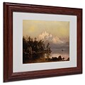 Trademark Fine Art Mountain Canoeing 11 x 14 Wood Frame Art