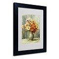 Trademark Fine Art Vase dAnemones 11 x 14 Black Frame Art