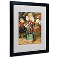 Trademark Fine Art Vase de Fleurs 1888-89 16 x 20 Black Frame Art