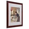Trademark Fine Art Woman Ironing 1876-87 16 x 20 Wood Frame Art